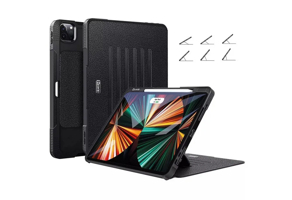 LA CUTE Tablet-Hülle iPad Pro 13 Zoll Hülle 2024 Case Magnetständer Auto Sleep Pencilfach 13 Zoll (2024), 12.9 Zoll (2022/2021/2020), Unterstützt kabelloses Laden des Apple Pencil der 2. Generation