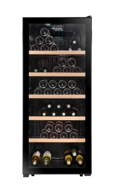 La Sommelière Weinkühlschrank LS117BLACK, für 121 Standardflaschen á 0,75l, Carbon-Filter