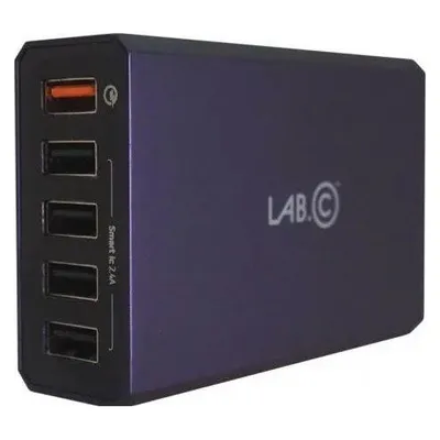 Lab.C X5 Pro Ladeadapter blau / 5xUSB / 20W / SMART IC