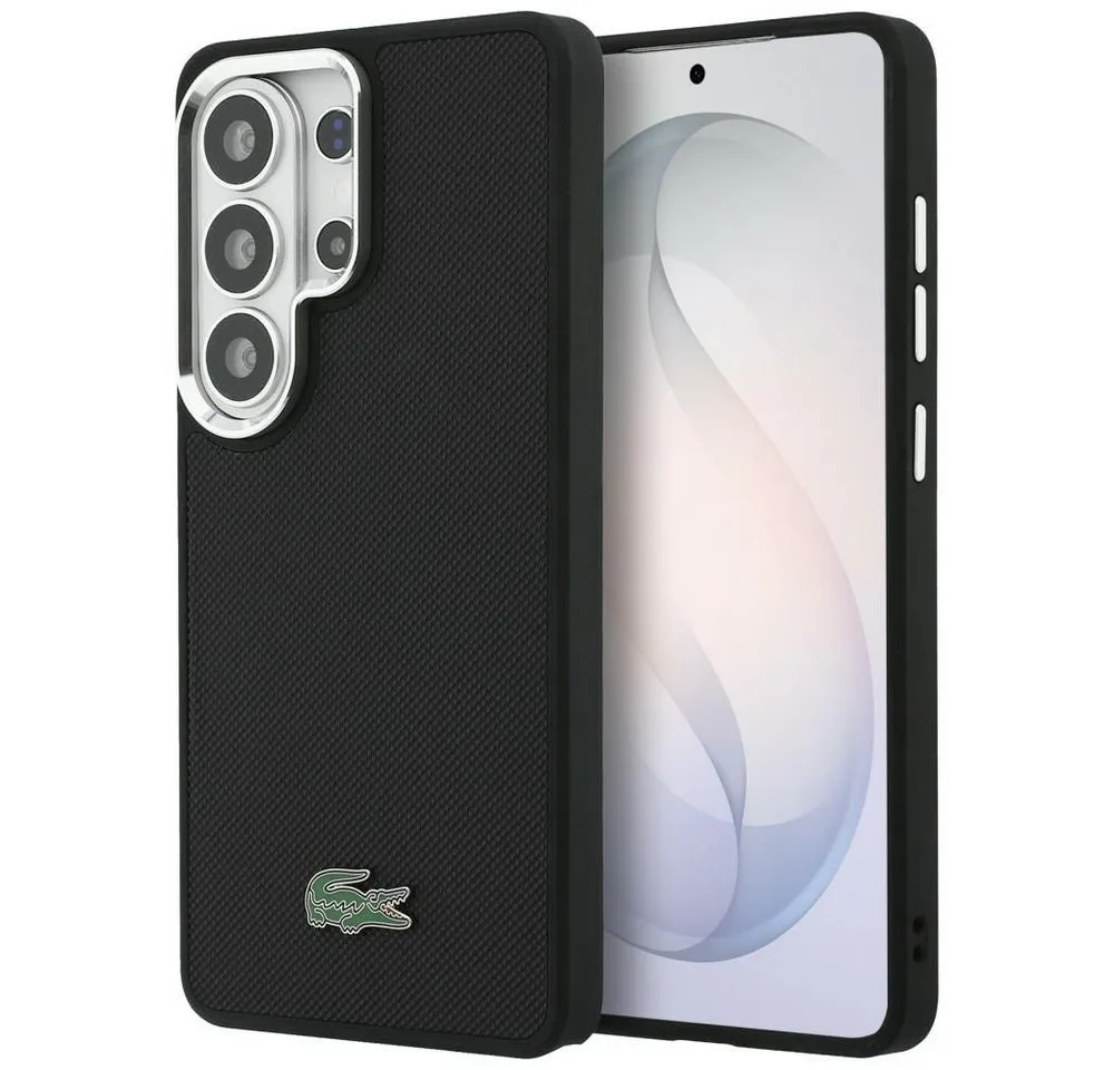 Lacoste Handyhülle Galaxy S26 Ultra Petit Pique schwarz MagSafe Logo grün 6,9 Zoll, Kantenschutz