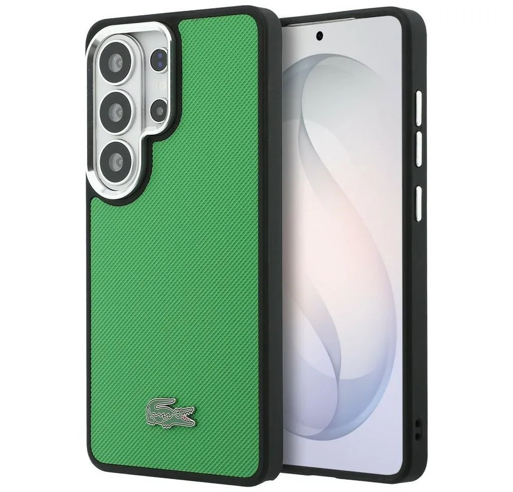 Lacoste Handyhülle Galaxy S26 Ultra Petit Pique grün MagSafe Logo Metall 6