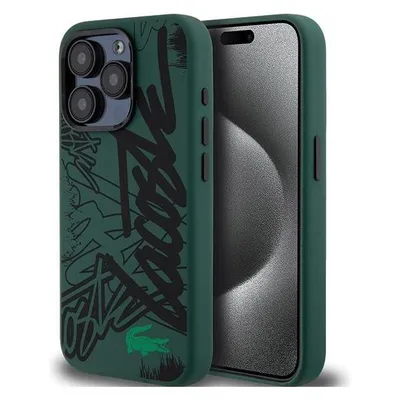 Lacoste LCHCP15LGRAK iPhone 15 Pro 6.1" czarny/black hardcase Silicone Graffiti