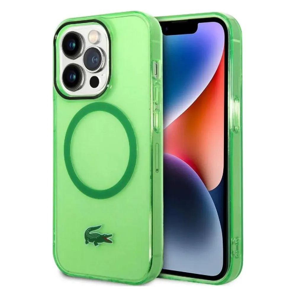 Lacoste LCHMP15LULON iPhone 15 Pro 6.1" zielony/green hardcase Transparent MagSafe