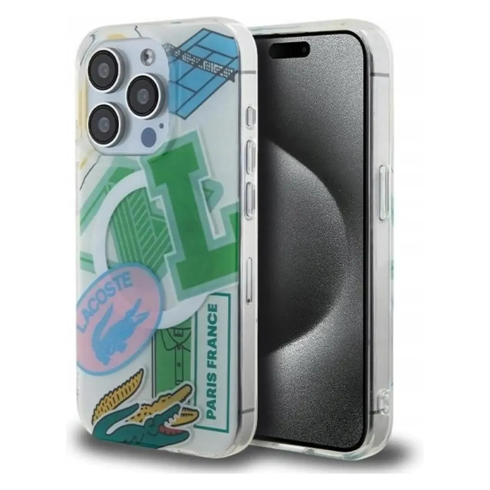 Lacoste LCHMP15LUPAN iPhone 15 Pro 6.1" zielony/green hardcase Double Layer Patch MagSafe