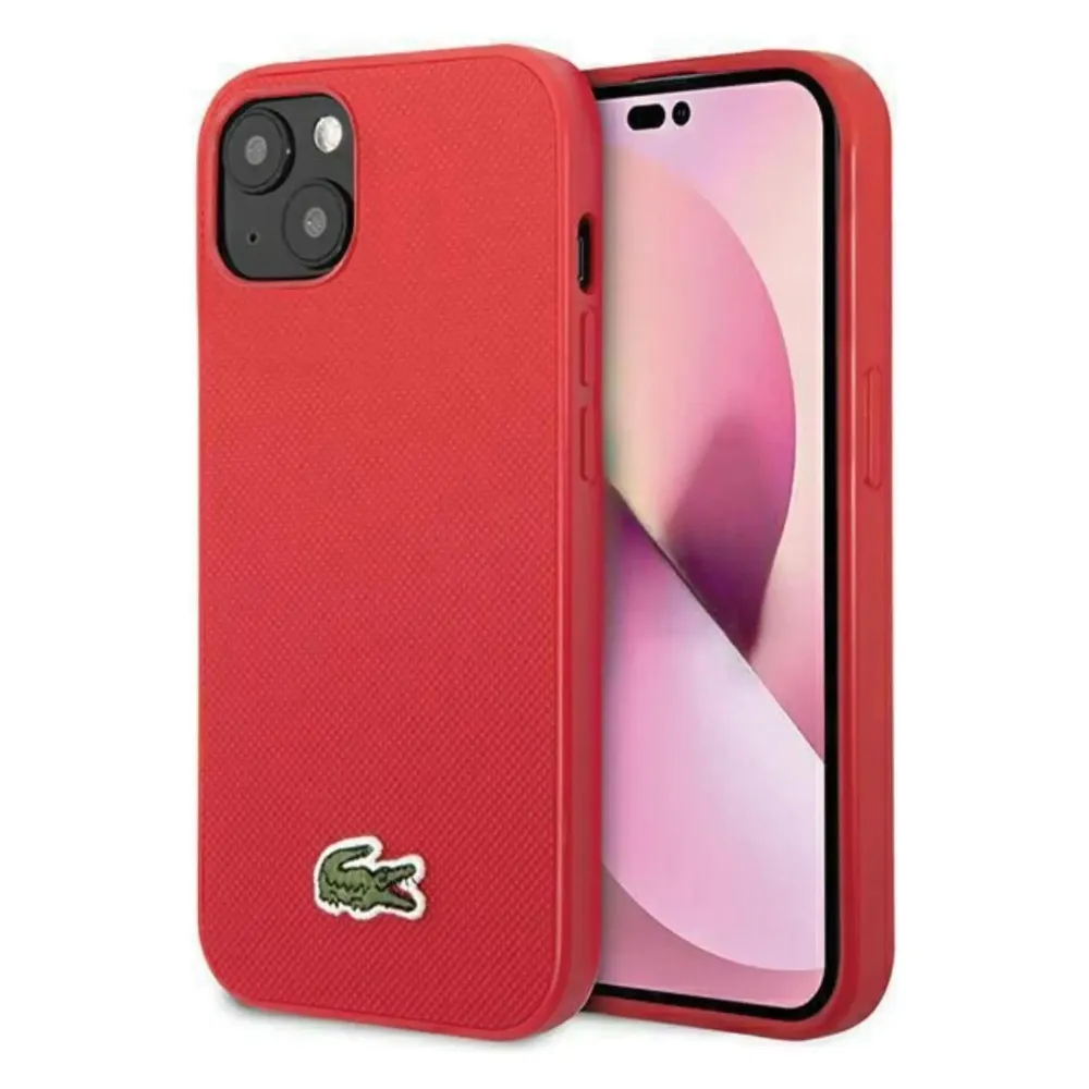 Lacoste LCHMP15SPVCR iPhone 15 / 14 / 13 6.1" czerwony/red hardcase Iconic Petit Pique MagSafe