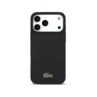 Handyhülle Lacoste Petit Piqué PVC Schwarz MagSafe für iPhone 17 Pro