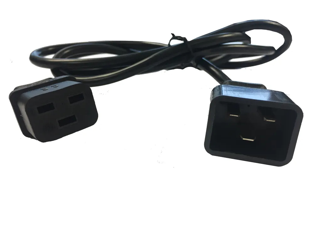 Netzkabel LANBERG IEC320 C19 auf C20 1,8 m 16A schwarz