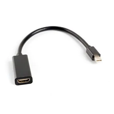 Lanberg Mini DisplayPort 1.2 auf HDMI Stecker/Buchse Adapter 20 cm Schwarz