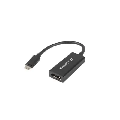 Adapter Lanberg AD-UC-DP-01 USB Typ C DisplayPort 0,15 m männlich weiblich rechts