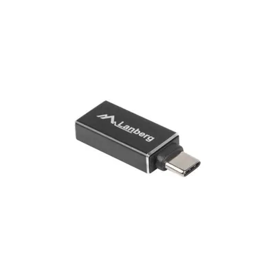 Adapter Lanberg AD-UC-UA-02 USB 3.0 Type C auf USB 3.0 Type A Schwarz Nickel