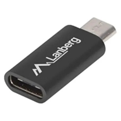 USB Adapter Lanberg AD-UC-UM-01 Micro-USB 2.0 Type B auf USB 2.0 Type C Schwarz USB Adapter Lanberg AD-UC-UM-01 Micro-USB 2.0 Type B auf USB 2.0 Type C Schwarz