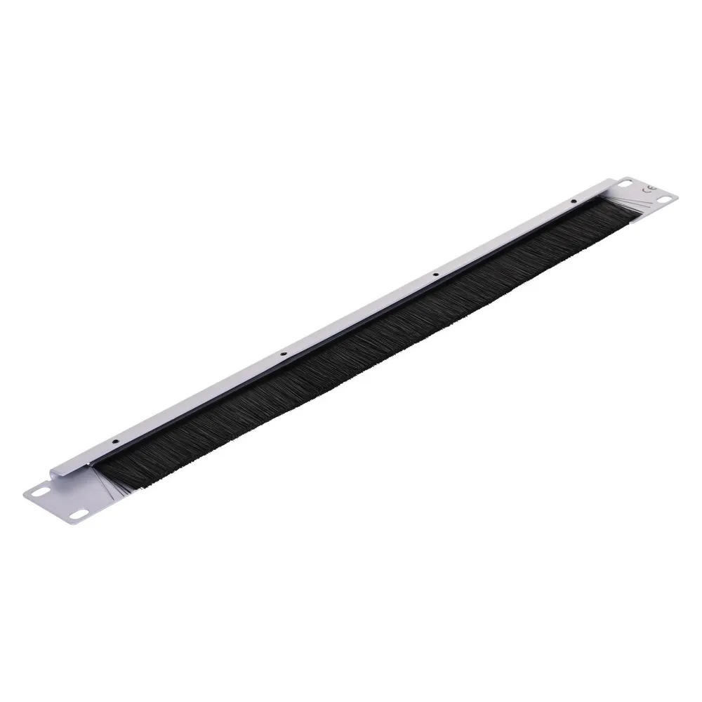 Kabeldurchführungsplatte mit Bürste Lanberg AK-1103-S 19" 1U Metall Schwarz Grau
