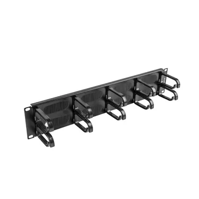 Kabelmanagement Panel Lanberg AK-1204-B 2U 19" Schwarz Metall Kunststoff