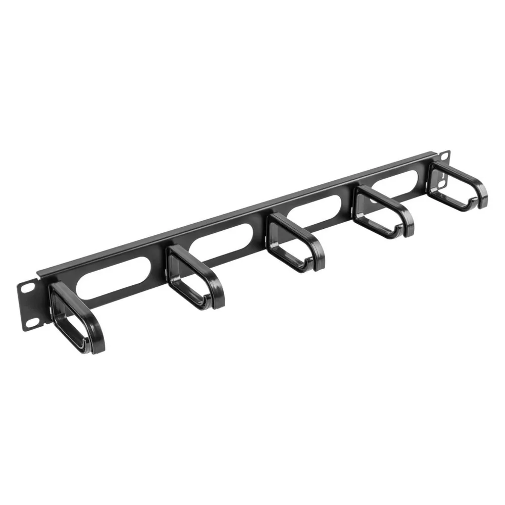 Kabelmanagement-Panel Lanberg AK-1205-B Metall Plastik Schwarz 1U