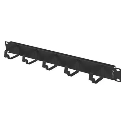 Lanberg Organizer Kabli 19"1U z 5 metalowymi uchwytami typ B czarny