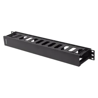 Lanberg Organizer Kabli 19"1U plastikowy z zaślepką typu A czarny