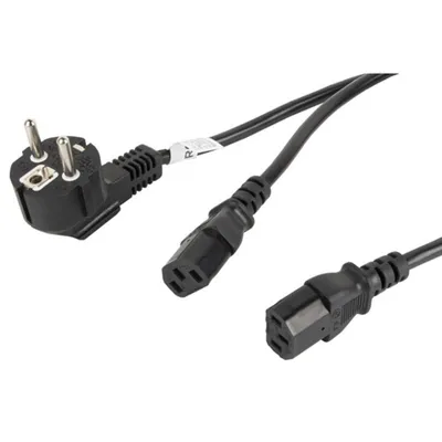 Netzkabel Lanberg CA-C13C-13CC-0018-BK 2 m C13 Kupplung CEE7/7 Netzkabel Lanberg CA-C13C-13CC-0018-BK 2 m C13 Kupplung CEE7/7