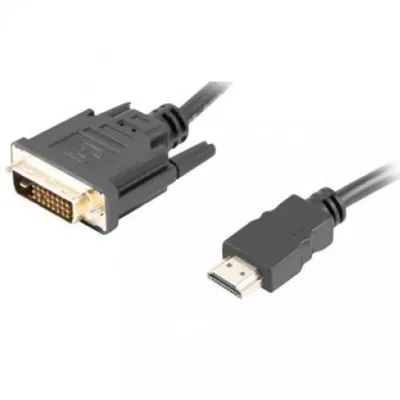 Lanberg 4K HDMI-auf-DVI-D-Stecker/Stecker-Kabel, 1,8 m, Schwarz