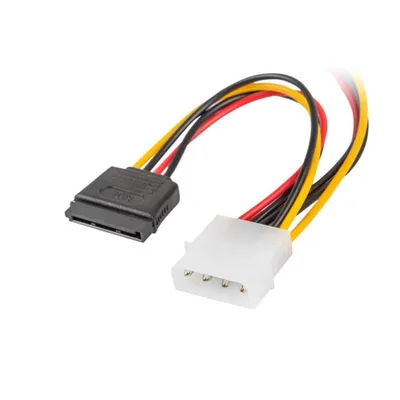 Lanberg CA-HDSA-11CU-0015 Molex zu 2x SATA 0,15m Verlängerungskabel Lanberg CA-HDSA-11CU-0015 Molex zu 2x SATA 0,15m Verlängerungskabel