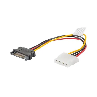 SATA-Kabel Lanberg CA-SAHD-10CU-0015 0,15 m Molex 4-Pin auf SATA 15-Pin Schwarz