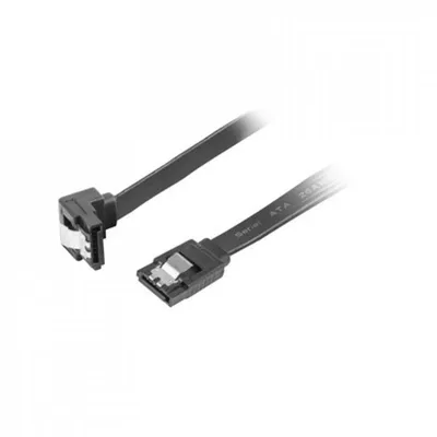 Lanberg-Kabel SATA III 6 Gbit/s, abgewinkelt, Buchse/Buchse, 50 cm, Schwarz