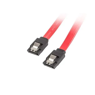 Lanberg CA-SASA-14CU-0050-R SATA III Kabel 0,5 m Rot, SATA 7-Pin Buchse/Buchse