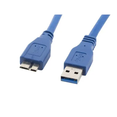 USB-Kabel Lanberg CA-US3M-10CC-0005-B 0,5 m Micro-USB A zu USB A Blau vergoldete Kontakte