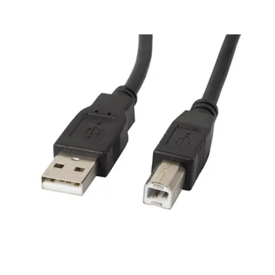 USB-Kabel Lanberg CA-USBA-11CC-0010-BK 1m USB A zu USB B USB 2.0 0,48 Gbit/s Schwarz
