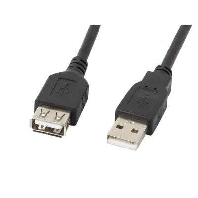 Lanberg USB-A 2.0 Stecker/Buchse Kabel 1,8m Schwarz