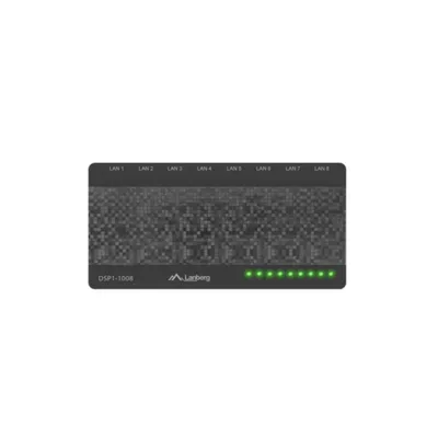 Switch Lanberg DSP1-1008 8 Ports Gigabit Ethernet Unmanaged Switch Schwarz Grau