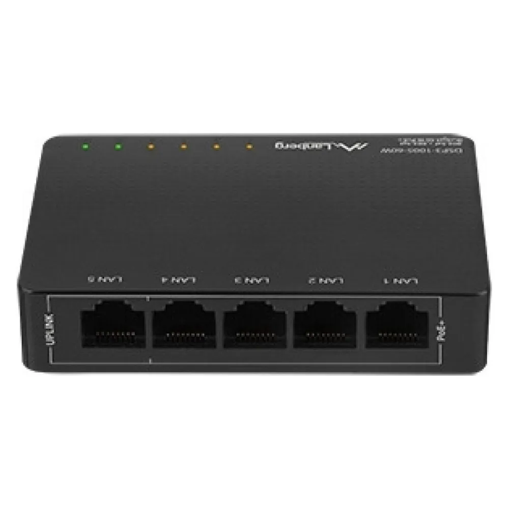 Switch Lanberg DSP3-1005-60W 5-Port Gigabit PoE+ unmanaged Wandmontage