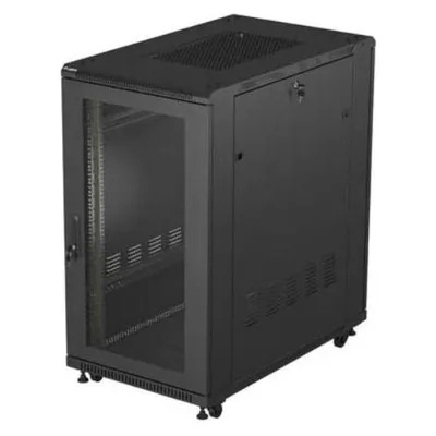 Rackschrank Lanberg FF01-6022-23B 22U 800 kg Schwarz mit 6 Lüftern aktiv