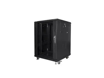 Rack Schrank Lanberg FF01-6615-12B 15U 800kg IP20 Schwarz Rack Schrank Lanberg FF01-6615-12B 15U 800kg IP20 Schwarz