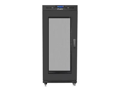 Rack-Schrank Lanberg FF01-8015-23BL 15U, 1200 kg, LCD Anzeige, Lüfter Rack-Schrank Lanberg FF01-8015-23BL 15U, 1200 kg, LCD Anzeige, Lüfter