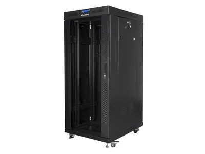 Stehendes Rack Lanberg FF01-8027-12BL 27U 1200 kg schwarz Stehendes Rack Lanberg FF01-8027-12BL 27U 1200 kg schwarz
