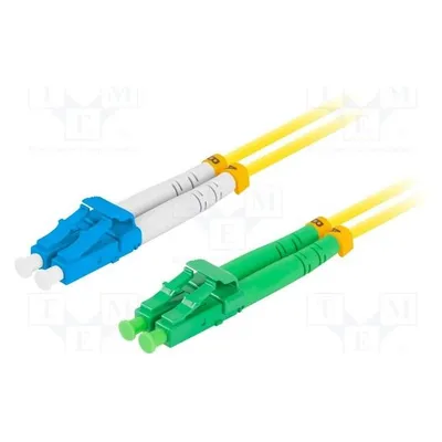 Lanberg Patchcord światłowodowy SM LC/APC-LC/UPC DUPLEX 3.0MM LSZH G657A1 1m żółty
