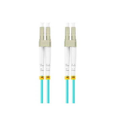 Lanberg Glasfaser-Patchkabel LC/UPC auf LC/UPC Duplex Multimode 50/125 OM3 2 m blau