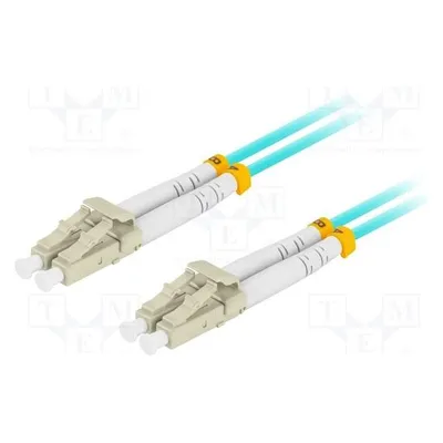 Lanberg Patchcord światłowodowy MM LC/UPC-LC/UPC DUPLEX OM3 50/125 LSZH aqua