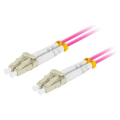 Lanberg Patchcord światłowodowy MM LC/UPC-LC/UPC DUPLEX OM4 50/125 LSZH fioletowy