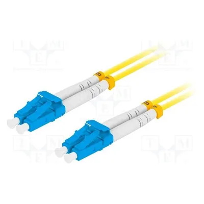 Lanberg Patchcord światłowodowy SM LC/UPC-LC/UPC DUPLEX LSZH G657A1 żółty
