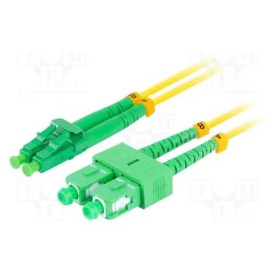 Lanberg LWL-Patchkabel LC/APC,SC/APC 1m 9/125um LSZH grün gelb