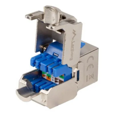 Netzwerkmodul Lanberg KSFA-3000 Cat6a RJ-45 LSA F/UTP flach Blau Silber