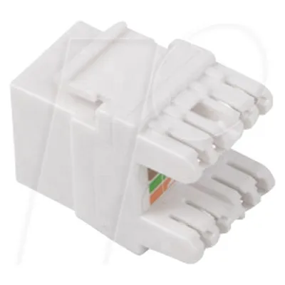 Netzwerk-Keystone Lanberg KSUA-1000 RJ-45 Buchse flach weiß Cat6a 22/26AWG