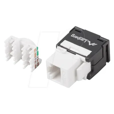 Keystone Modul Lanberg KSUA-2000 RJ-45 LSA Flach Schwarz Weiß