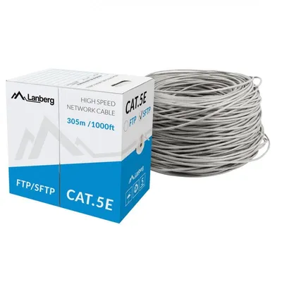 Lanberg Coil Netzwerkkabel RJ45 Cat.5E FTP Starr CU 305 m Grau