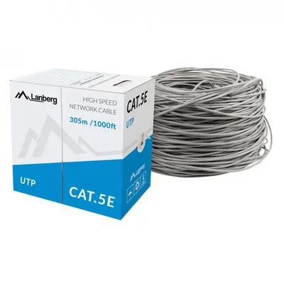 Lanberg Coil Netzwerkkabel RJ45 Cat.5E UTP Starr CCA 305 m Grau