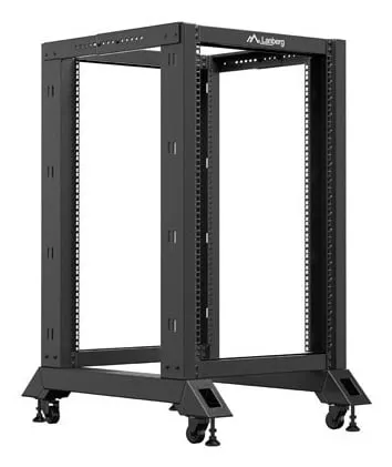 Rack Lanberg OR01-6818-B 18U 600kg Schwarz mit Rollen und Selbstmontage Rack