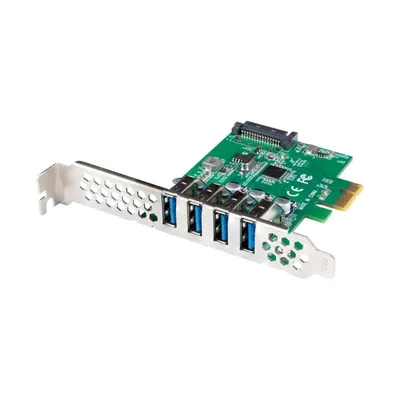 PCIe Lanberg PCE-US3-004 USB 3.2 Gen 1 SATA 15-polig Grün Metall PCIe Lanberg PCE-US3-004 USB 3.2 Gen 1 SATA 15-polig Grün Metall