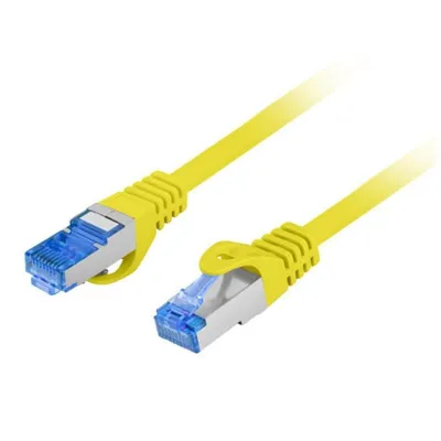 Netzwerkkabel Lanberg PCF6A-10CC Cat6a S/FTP 0,25 m Gelb