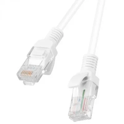 Lanberg Netzwerkkabel RJ45 UTP Cat.5e 25cm Weiß